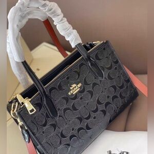 Coach Black and Brown Signature Satchel